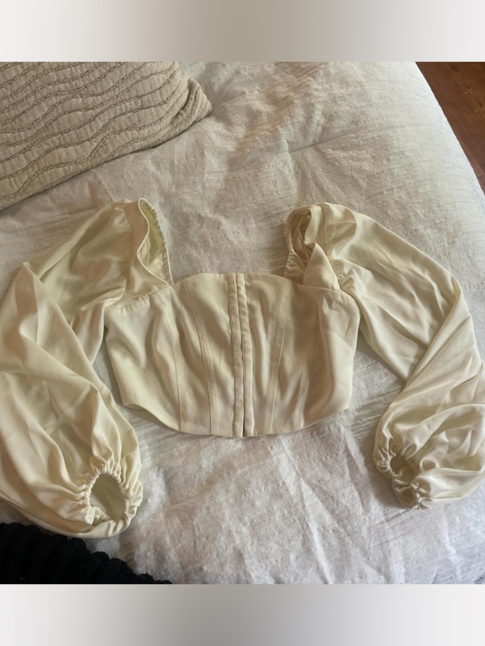 Urban Outfitters Ivory Satin Blouse